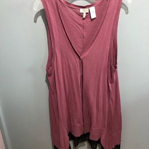 Sweater vest with buttons medium